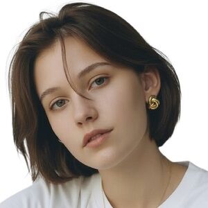 J. Crew Gold Knot Earrings